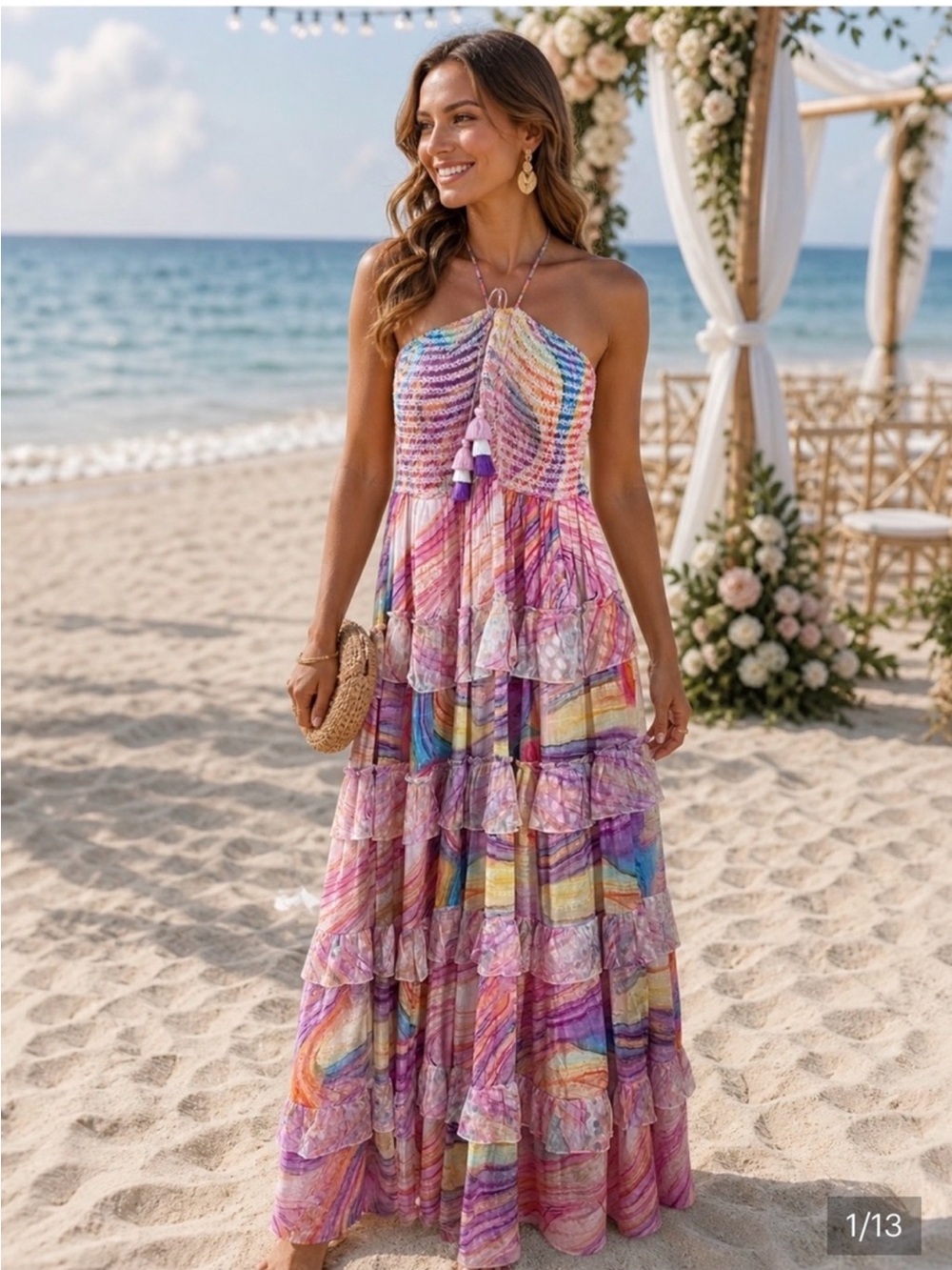 NWT Rococo Sand Leona Maxi Dress size medium video